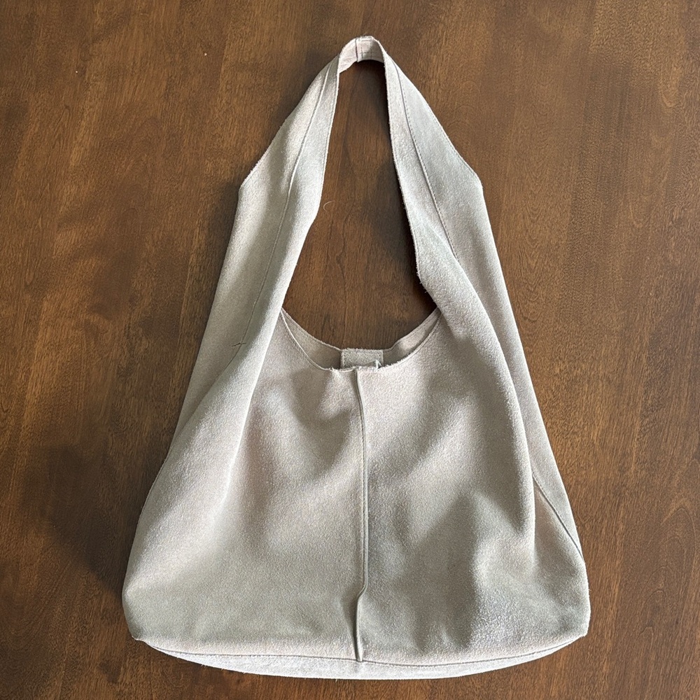 Mango suede shoulder bag